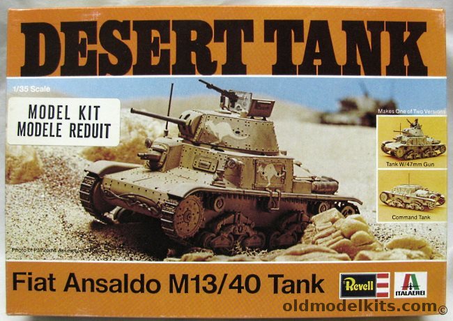 Revell 1/35 Fiat Ansaldo M13/40 Tank - Command Tank or 47mm Gun Version, H2103 plastic model kit